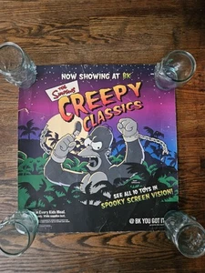 Burger King The Simpsons Creepy Classics Display Backer - Picture 1 of 7