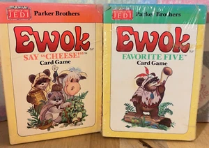 2 Ewok Card Games Vtg Say "Cheese" & Favorite Five, Star Wars, Parker Brothers - Picture 1 of 10