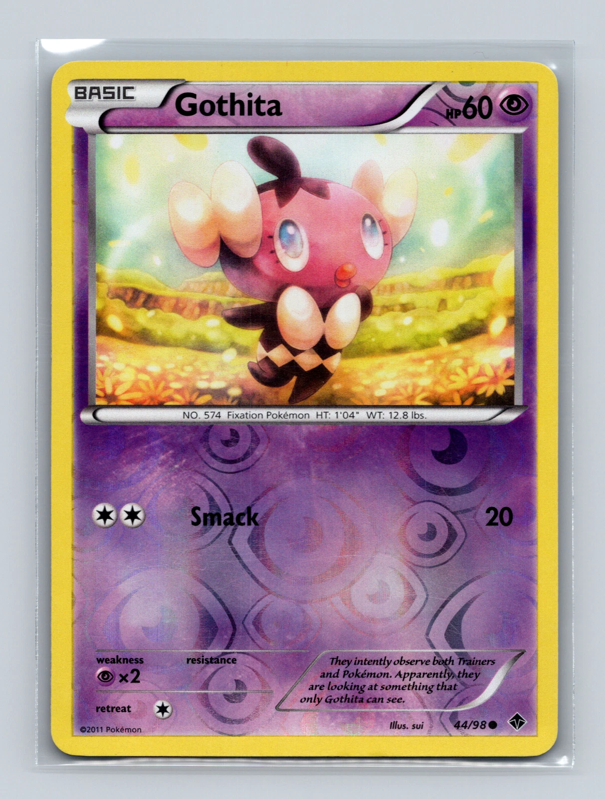 Gothita - 44/98 - Common - Reverse Holo - Black & White 2: Emerging Powers NM/LP