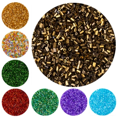  2m/6mx2 50g Seed Beads Cylindrical Glass Tube Bugle Beads  - Image 1 of 4