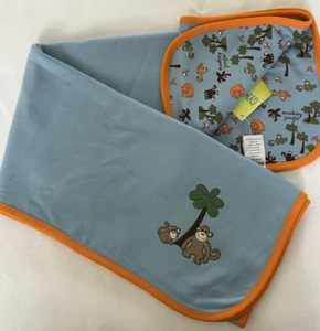 NEW 2006 Baby Boy Gymboree RAINFOREST CREATURE Blanket Monkey Jungle Shower Gift - Picture 1 of 5