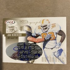2002 SAGE Hit John Henderson Autograph Tennessee Volunteers #36/170 (312)