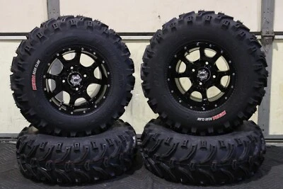 YAMAHA BIG BEAR 350 25 «МЕДВЕЖИЙ КОГОТЬ ATV ШИНЫ И COBRA ЧЕРНЫЙ КОЛЕСНЫЙ КОМПЛЕКТ SRA1CA - Изображение 1 из 4