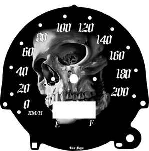 Suzuki VL1500 Intruder LC, 99-06 Placa frontal personalizada (MPH o KM/H) Skull II - Imagen 1 de 2