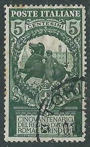 1911 REGNO USATO UNITA D'ITALIA 5 CENT D. 13 1/2 - R42-6 - Picture 1 of 1