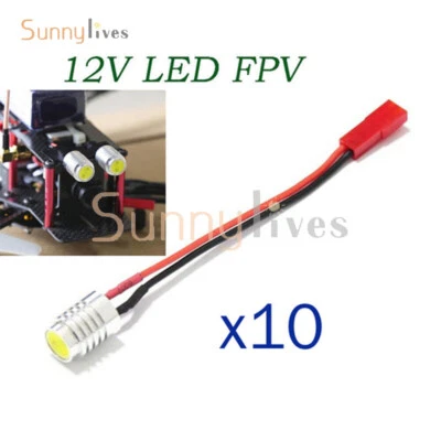 10 PIEZAS RC FPV reflector de vuelo nocturno luces LED brillantes de 1,5 W para avión QAV250 Foto 1 de 4