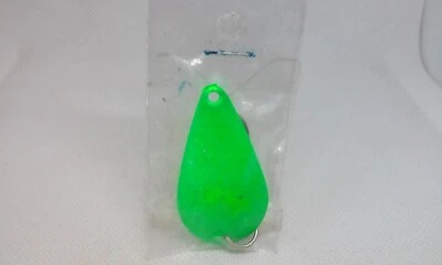 Acme K.O. Wobbler Styl Flor Green 1.75" Wobble Spoon Sonic Flip 1/2 Fishing Lure - Image 1 of 4