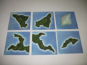 = Tarjetas de Axis Allies War at Sea The 6 Island 1A-6A y 1B-6B Suavemente Usadas = - Imagen 1 de 2
