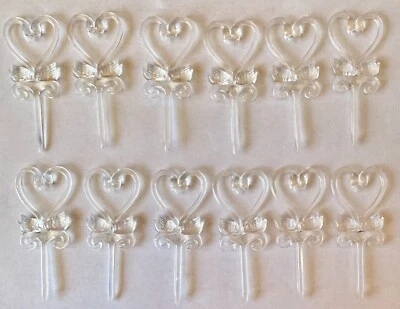 12 selecciones vintage para magdalenas de ducha de boda corazón de cisne paloma nuevo stock antiguo Foto 1 de 2