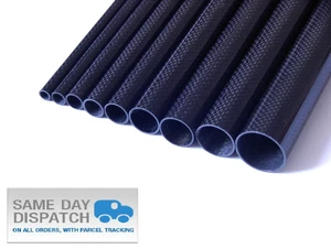 1 x OD 16mm x ID 14mm x Length 500mm 3k Carbon Fiber Tube (Roll Wrapped)  - Picture 1 of 2