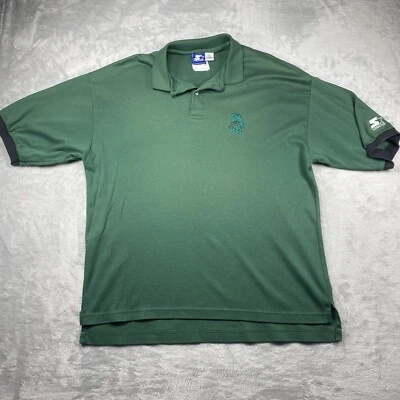 VTG Michigan State University Mens XL Starter Polo Shirt 90s 100% Combed Cotton - Image 1 of 4