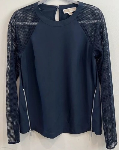 Camicia Michael Kors con manicotto in rete e cerniera accento sui lati