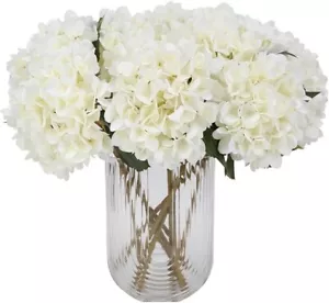 5 Pcs Artificial Silk Hydrangea Flowers 18'' Bouquet Arrangement - Picture 1 of 24