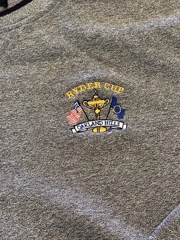 Vintage 2004 Ashworth Crewneck Sweatshirt Oakland Hills Ryder Cup L Gray EUC Cover