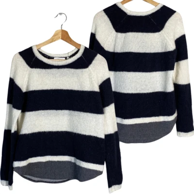 Anthropologie Sita Murt Long Sleeve Striped Wool Sweater Women Small Black White - Image 1 of 4
