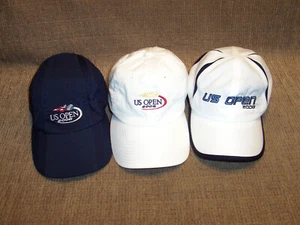 3 Tennis US Open 2008 "Baseball Style" Hook & Loop Buckle Back Caps - Picture 1 of 11