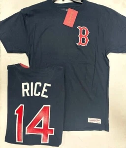 CAMISA JERSEY JIM RICE MITCHELL & NESS PARA HOMBRE CON NÚMERO DE NOMBRE NUEVA CON ETIQUETAS - Imagen 1 de 2