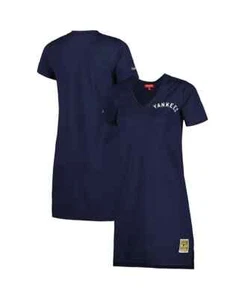Women's Mitchell & Ness  Navy New York Yankees Cooperstown Collection V-Neck - Picture 1 of 8