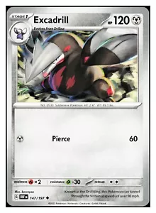 Pokemon Obsidian Flames Excadrill 147/197 U - Picture 1 of 1