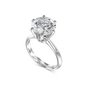 Anillo 14k F VVS2 3 quilates redondo creado en laboratorio diamante certificación IGI regalo para ella - Imagen 1 de 28