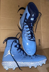 Botín de fútbol americano Jordan Nike Force Savage Pro UNC con tacones de alquitrán talla 13,5 muestra promocional - Imagen 1 de 17