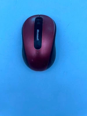 Microsoft Wireless Mobile Mouse 4000 1383 Red Ergonomic Scroll Wheel 4000 DPI - Image 1 of 4