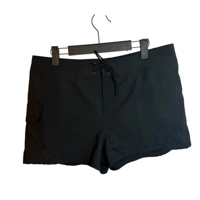 Pantalones cortos de natación Jag negros con cordones para mujer talla mediana Foto 1 de 4