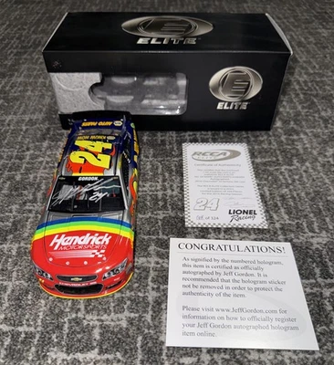 Jeff Gordon/Chase Elliott #24 2016 NAPA #24EVER CERTIFICADO DE AUTENTICIDAD doble autografiado Elite 1:24 Foto 1 de 4