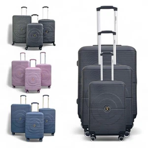 Robust ABS Hard Shell 8 Wheels Luggage Travel Holiday Bags Cabin Suitcase Set - Picture 1 of 37