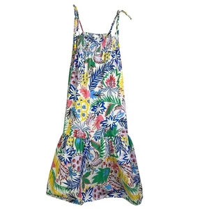 Karlie Smocked Tiered Maxi Dress Women L Multicolor Floral Sleeveless NWT - Picture 1 of 9