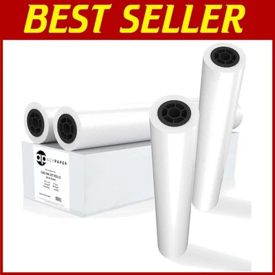 Versatile 20 lb Bond Plotter Paper Rolls 24" x 150' - Perfect for CAD Printing - Image 1 of 4