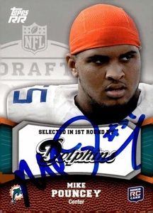 Miami Dolphins Mike Pouncey 2011 Topps #106 Rookie Card COA Proof Foto 3 - Foto 1 di 7