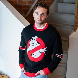 Ghostbusters Herren Premium Strick Pullover 80er Classic Comedy Film S-M - Bild 1 von 7