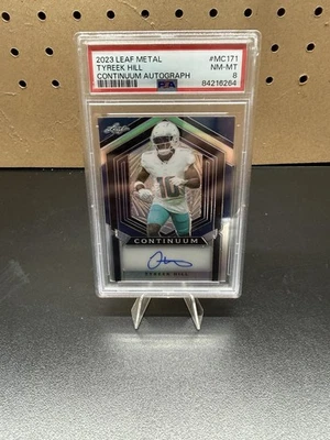 2023 Leaf Metal Tyreek Hill Continuum Autograph MC-171 210/248 PSA 8 - Image 1 of 2