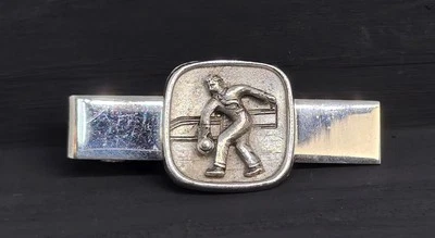 Clip de boliche vintage Anson tono plata - accesorio retro deportivo Foto 1 de 3