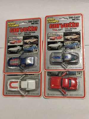 YATMING ROAD CHAMPS CORVETTE COLLECTOR SERIES ALL FOUR MODELS MOC! - Image 1 of 4