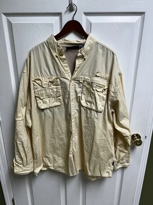 Camisa de pesca Bass Pro gancho y aparejos para hombre XL beige pesca ventilada manga larga Foto 1 de 4