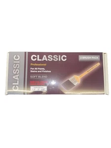 Arroworthy Classic Semi Oval Angled Pencil Handle Paint Brush Set - 3 Pack - Picture 1 of 1