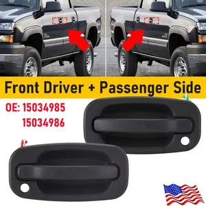 Manija de puerta exterior para Chevy Silverado GMC Sierra conductor delantero + lado del pasajero - Imagen 1 de 14
