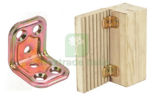 100PZ PIASTRA ANGOLARE IN ACCIAIO TROPICALIZZATO MM 30X30X30: - Immagine 1 di 1