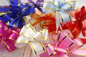 WHOLESALE A Lot Shiny Pull Flower Ribbons Gift Wraps - Picture 1 of 4