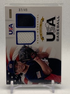 2012 Panini USA Baseball National Team 15U Dual Jerseys  #16 /49 Kyle Robeniol