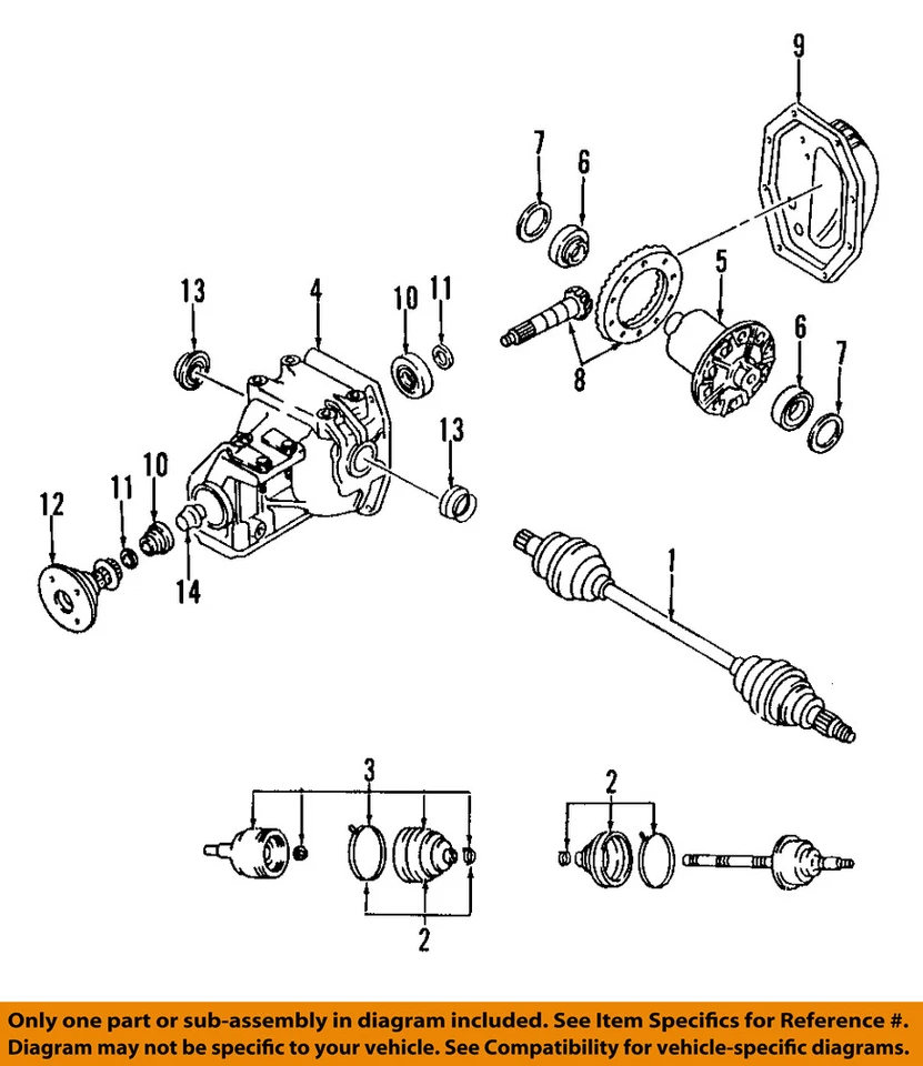 Sello de eje de salida de eje trasero MAZDA OEM 04-11 RX-8 R00427238 Foto 1 de 1
