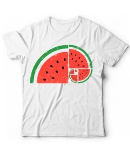 Tshirt Wassermelone Spirale Fibonacci Goldene Sektion Sommer Summer Circle Funny lol - Bild 1 von 5