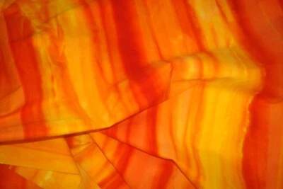 2 yds Tye Dye Fabric Batik Cotton Fire Orange yellow Quilt Craft 46" x 77" btp - Image 1 of 4