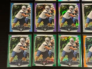 (25) 2014 Topps Chrome Refractor Zack Martin Rookie carte lotto RC, *SEWALL* - Foto 1 di 4