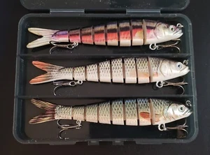 8 Segment Fishing Lures 3pcs FREE SHIPPING - Picture 1 of 2