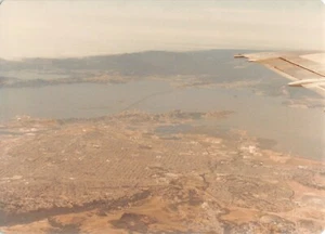 Vtg 70s Photo San Francisco Bay Area, Oakland, San Francisco Aerial View #9 - Bild 1 von 2