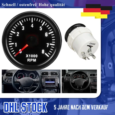 Drehzahlmesser Zusatzinstrument Universal Anzeige Zusatz Instrument 52mm U/min - Bild 1 von 4