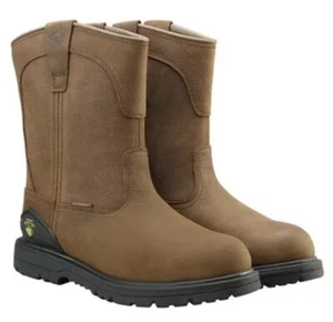 Nuevas Botas de Trabajo HERMAN SURVIVIENTES® para Hombre Cuero Marrón Impermeable Puntera de Acero Talla 14 - Imagen 1 de 7